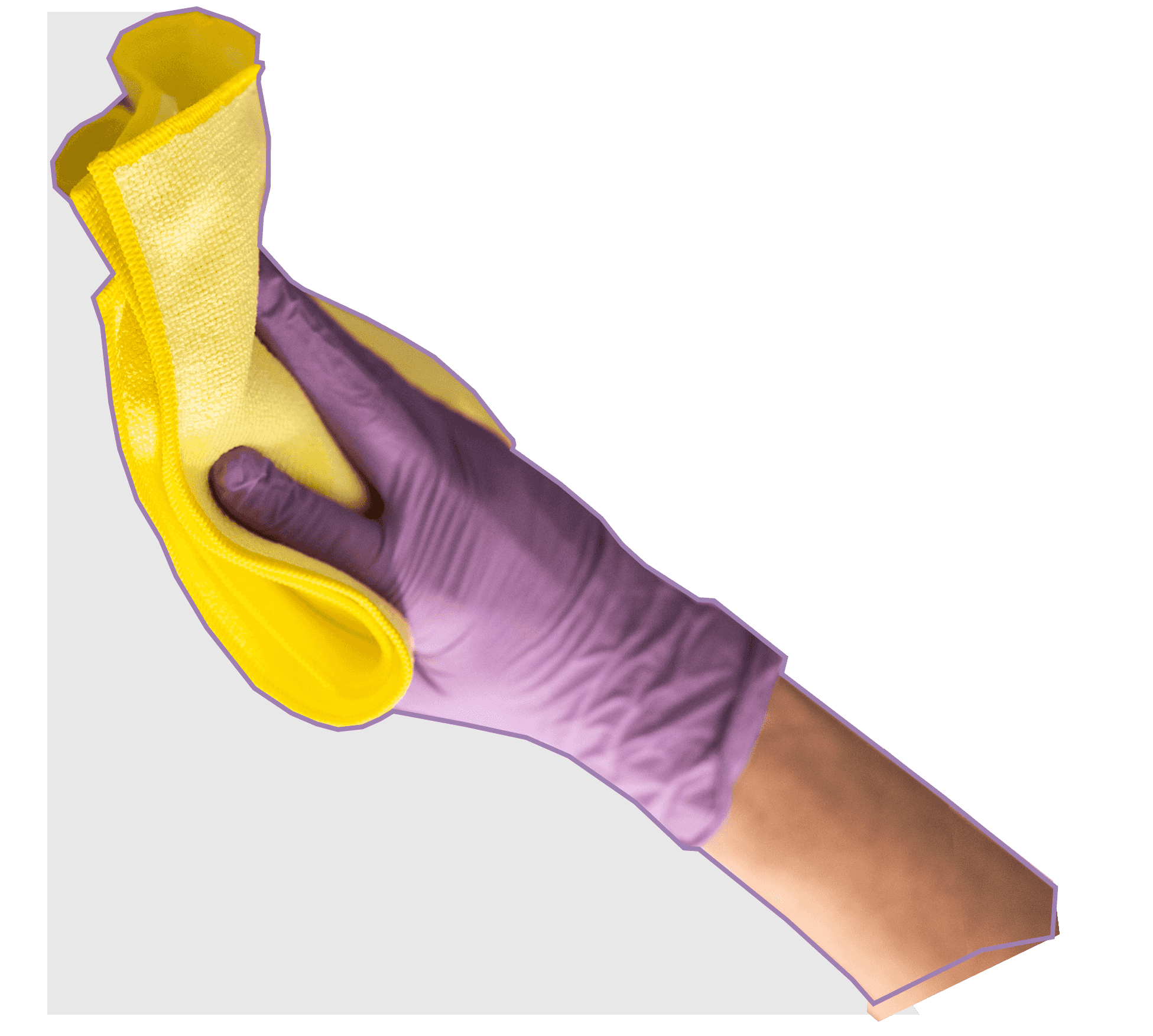 gloved hand